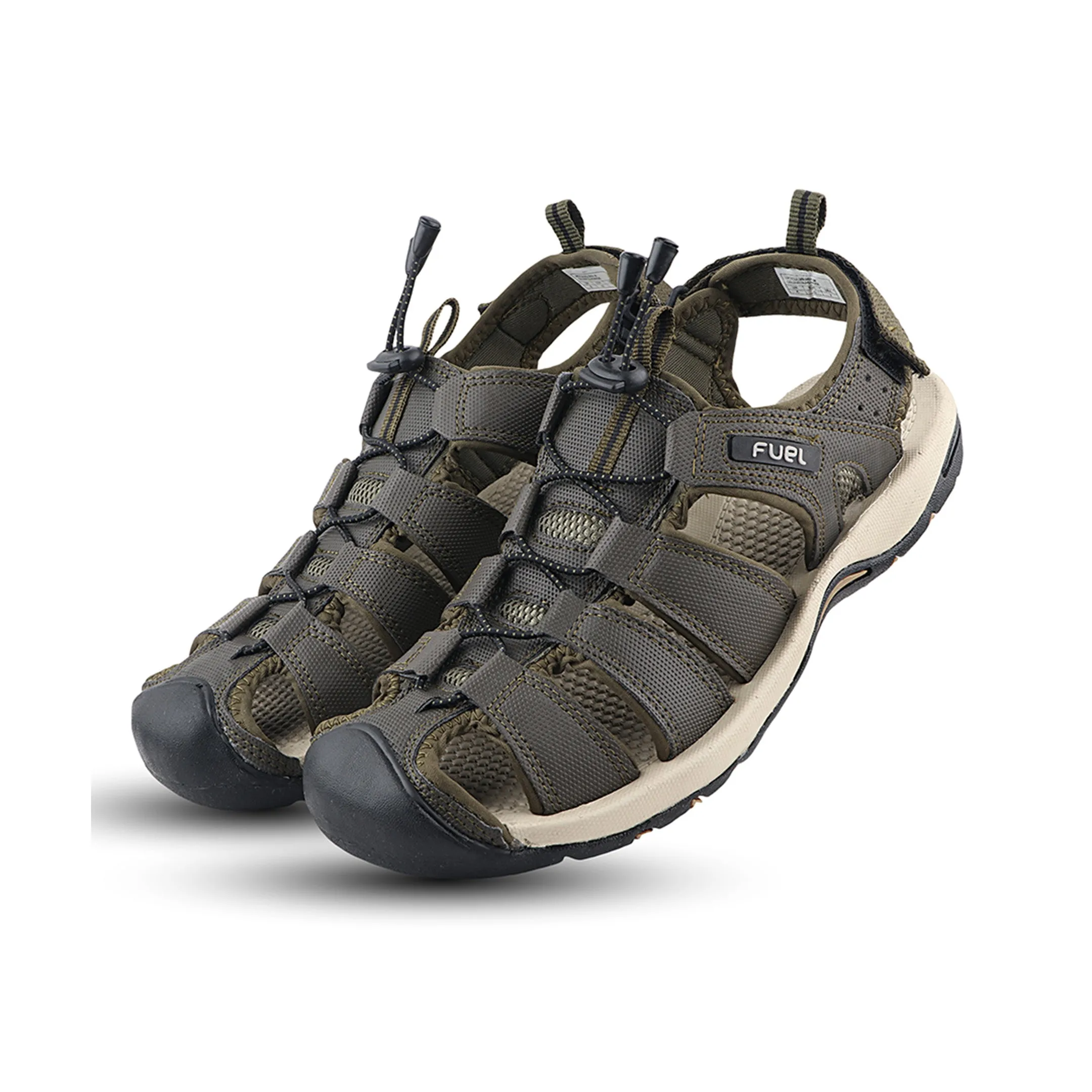 Fuel Soldier-08 Fisherman Sandals for Men (Olive-Beige)
