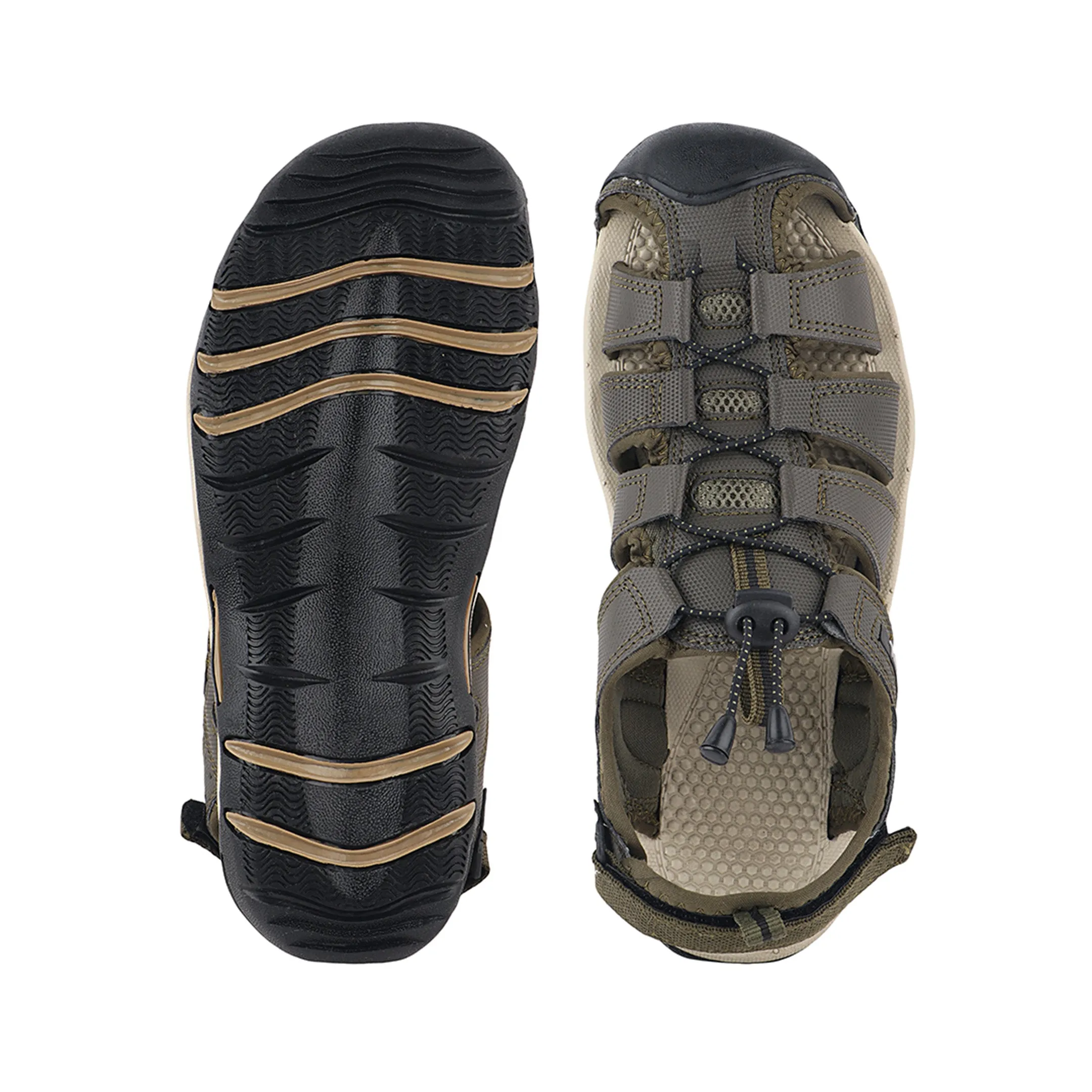 Fuel Soldier-08 Fisherman Sandals for Men (Olive-Beige)