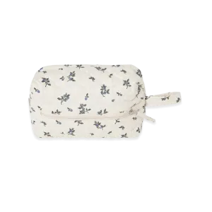 Gabro & Friends - Satin Quilted Toiletry Bag Blueberry