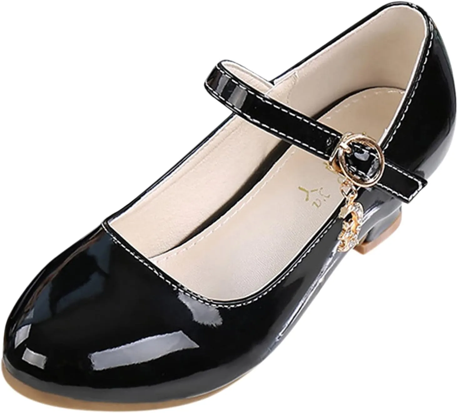 Girls Mary Jane Dress Shoes Toddler Flower Girl Wedding School Uniform Low Heels Little Kids Pump Shoes