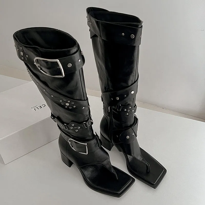 Glacienne Elegance Sandals Tall Boots
