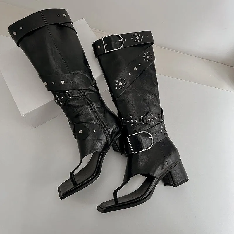 Glacienne Elegance Sandals Tall Boots
