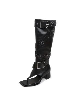 Glacienne Elegance Sandals Tall Boots