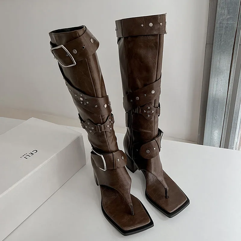 Glacienne Elegance Sandals Tall Boots