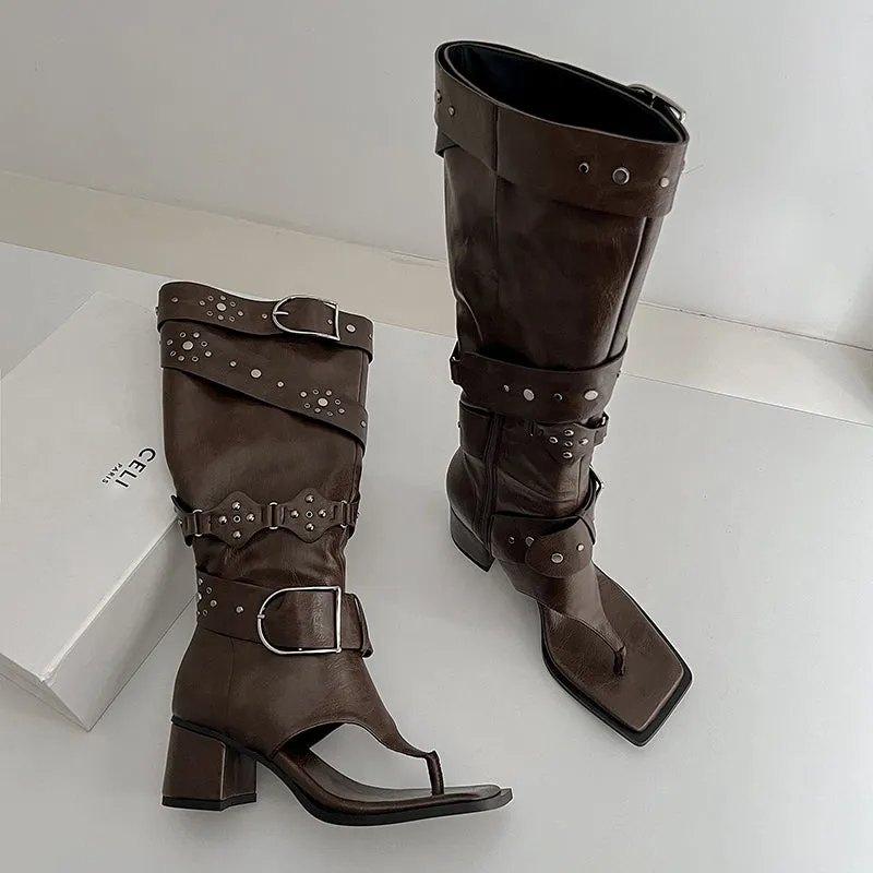 Glacienne Elegance Sandals Tall Boots