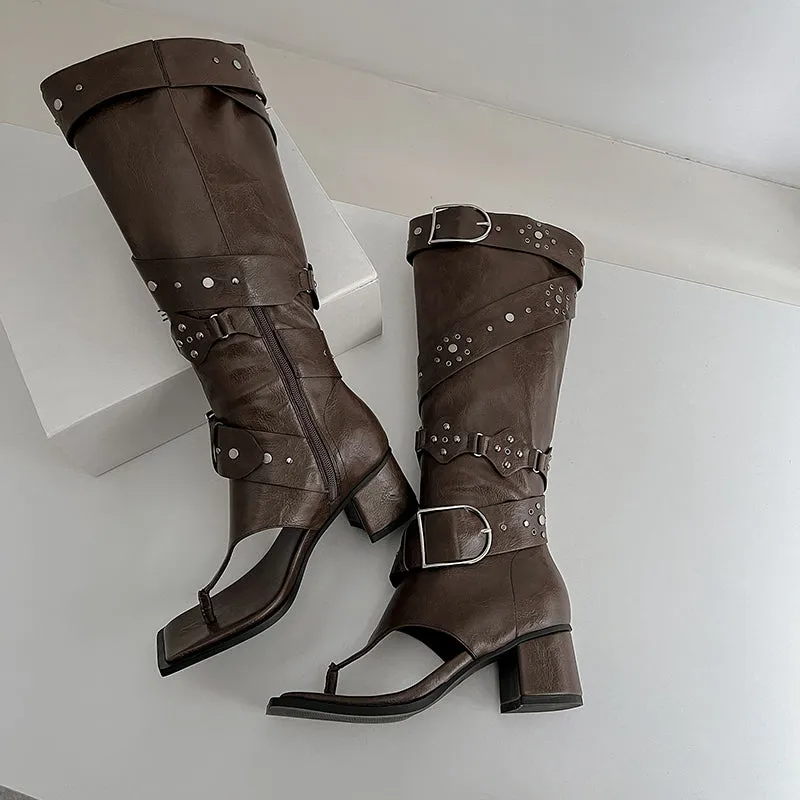 Glacienne Elegance Sandals Tall Boots