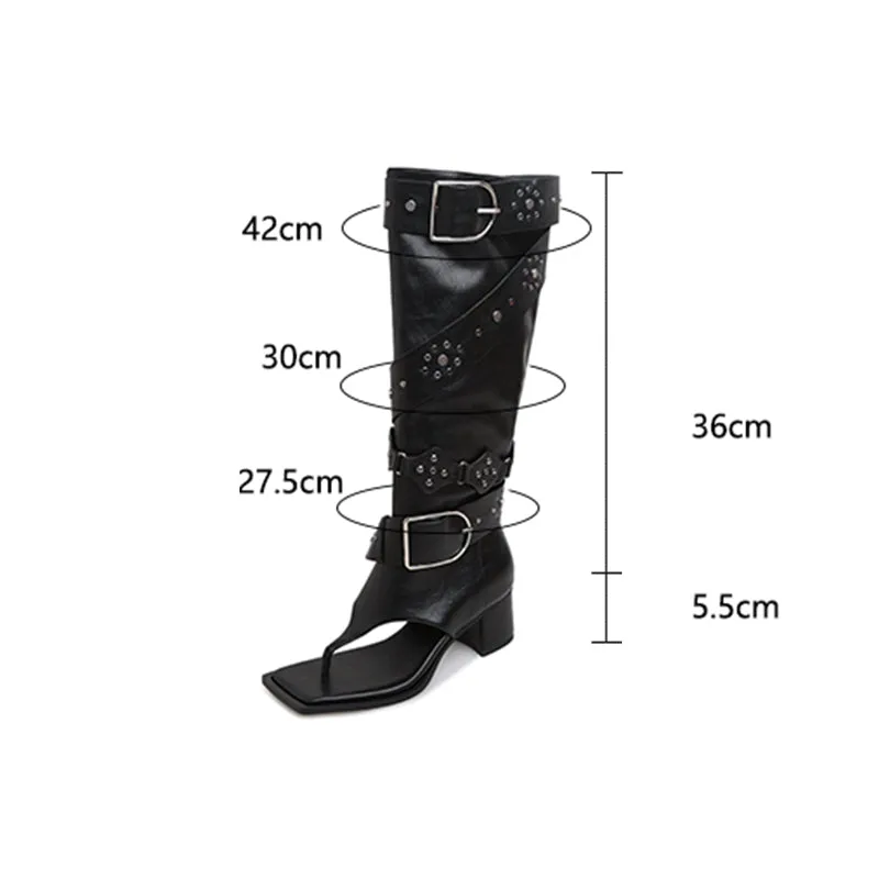 Glacienne Elegance Sandals Tall Boots