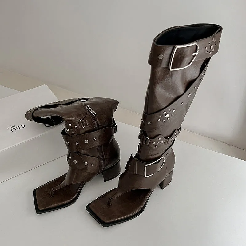 Glacienne Elegance Sandals Tall Boots