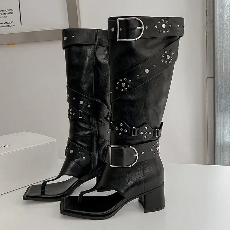 Glacienne Elegance Sandals Tall Boots