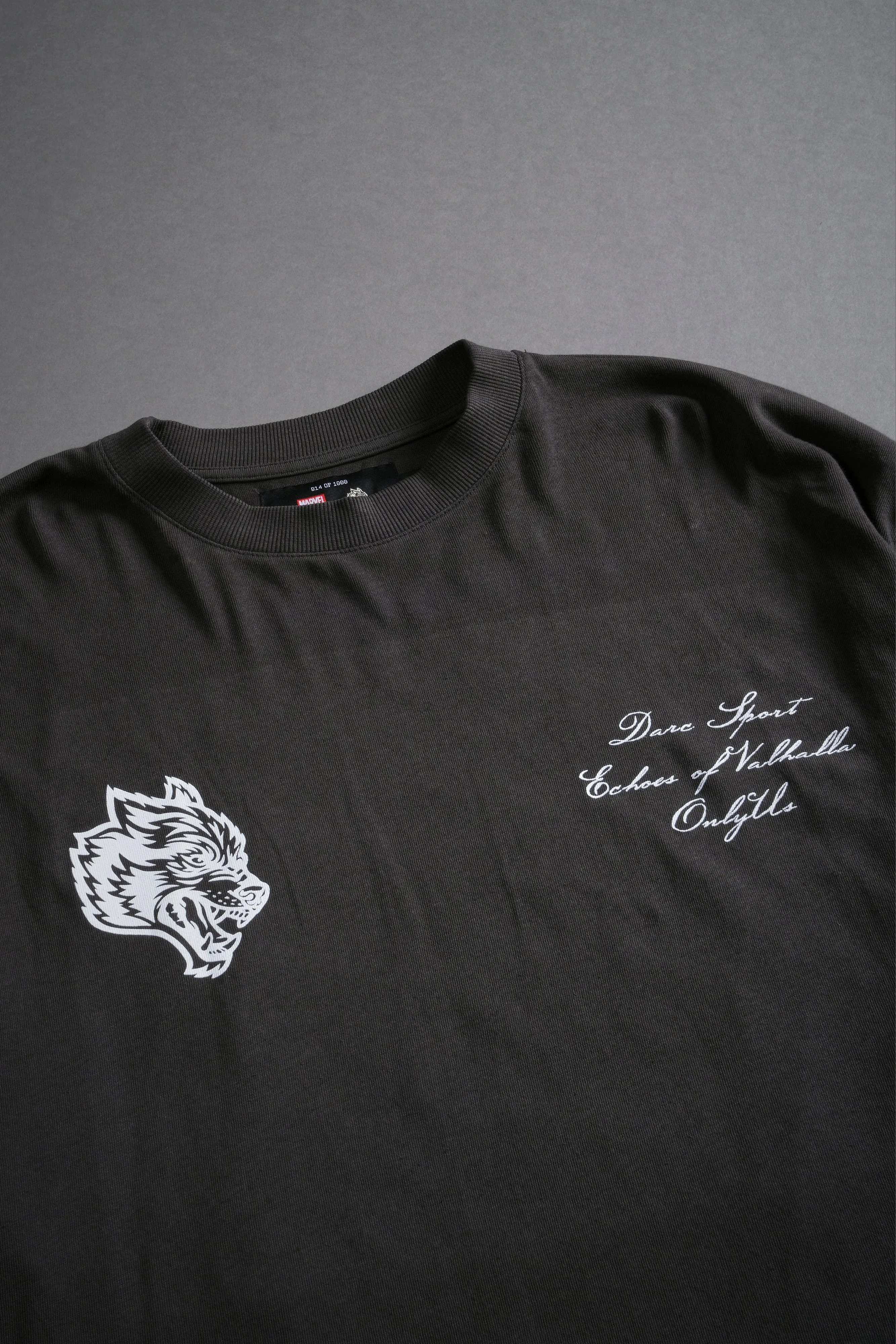 God Of Thunder "Premium" Oversized Tee in Wolf Gray