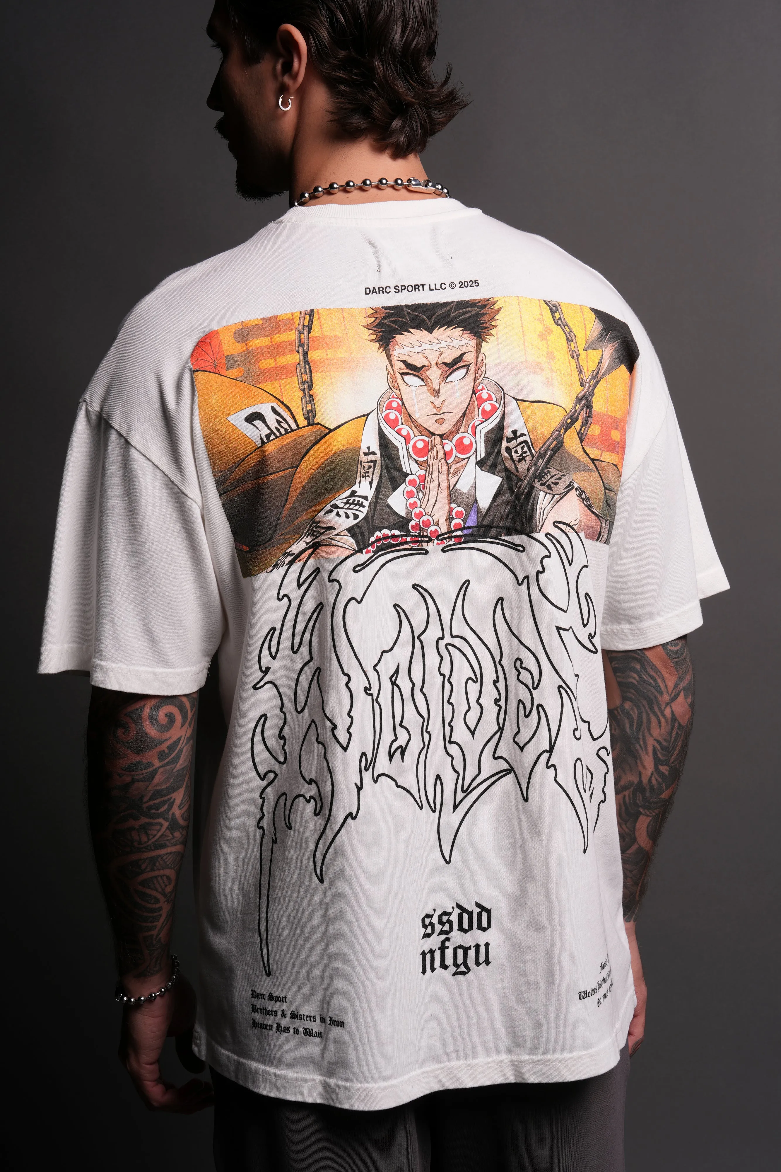 Gyomei "Premium" Oversized Tee in Cream