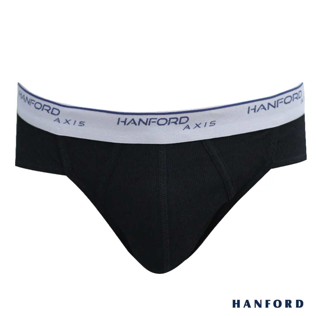 Hanford Men Premium Ribbed Cotton Axis Briefs - Assorted (3in1 Pack)