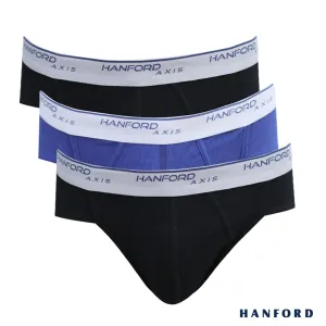 Hanford Men Premium Ribbed Cotton Axis Briefs - Assorted (3in1 Pack)