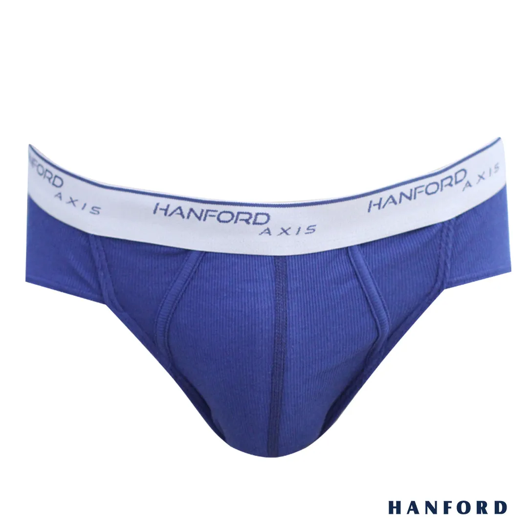 Hanford Men Premium Ribbed Cotton Axis Briefs - Assorted (3in1 Pack)