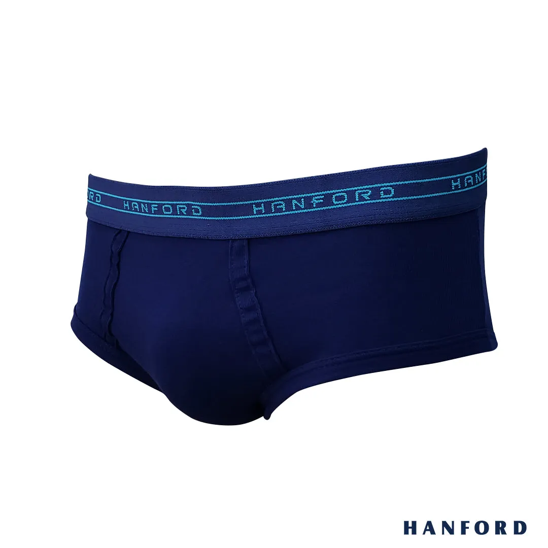 Hanford Men Premium Ribbed Cotton Modern Hipster Briefs Brent - Assorted (3in1 Pack)