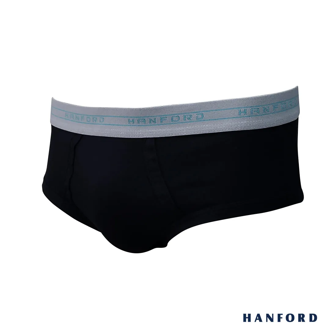 Hanford Men Premium Ribbed Cotton Modern Hipster Briefs Brent - Assorted (3in1 Pack)
