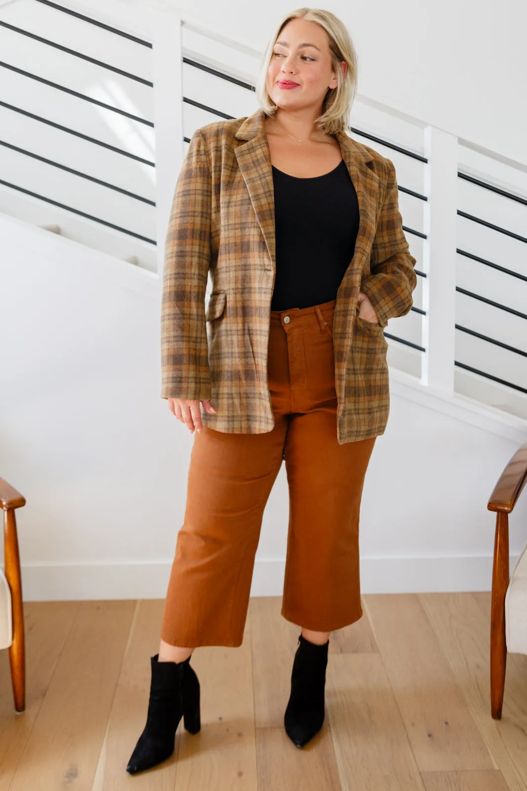 Haptics World Class Plaid Blazer