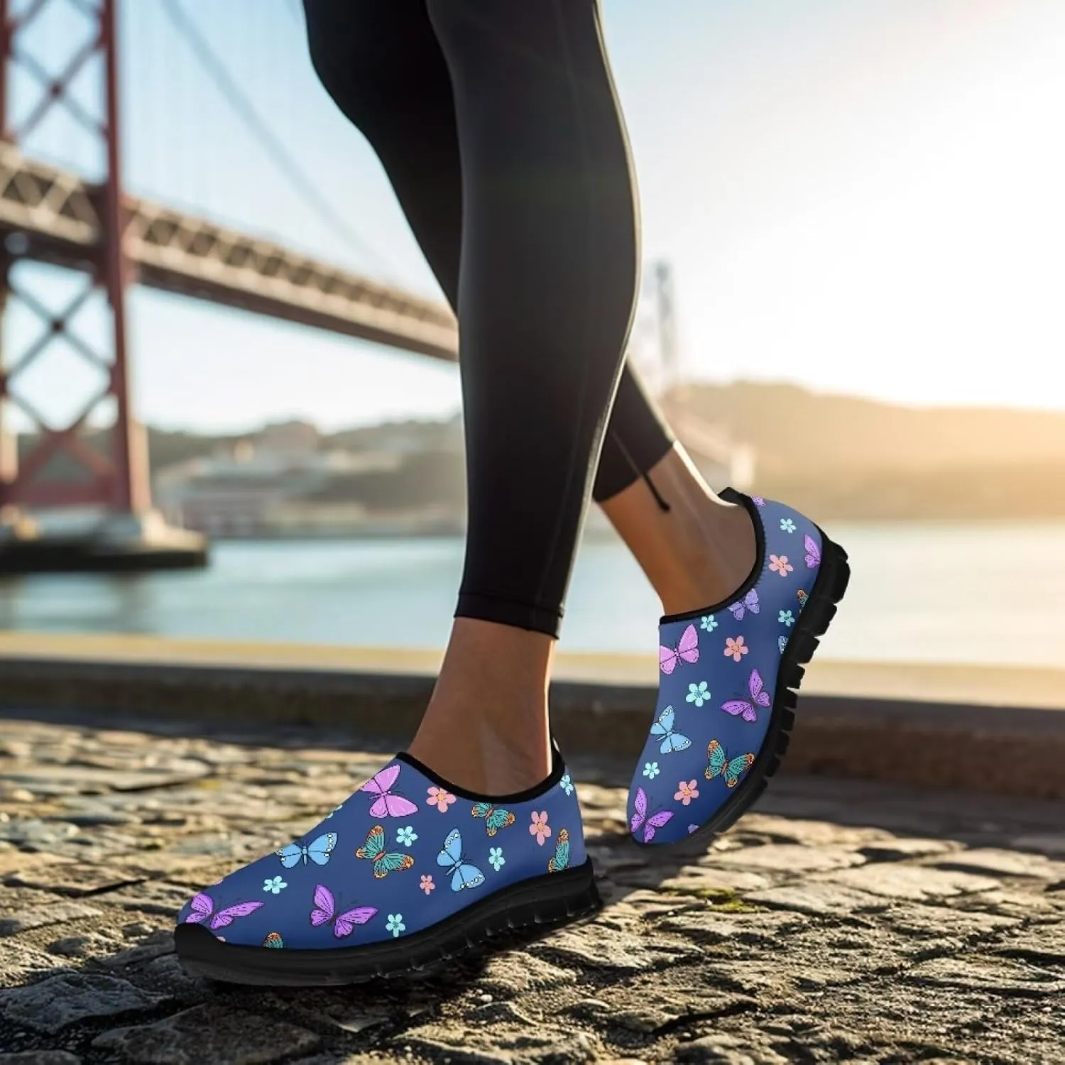 Indoor Outdoor Gym Sneakers Casual House Shoes for Women Classic Soft Breathable and Sweat-Absorbing Walking Loafers for Athletic Size 5.5-11.5 Black Sole