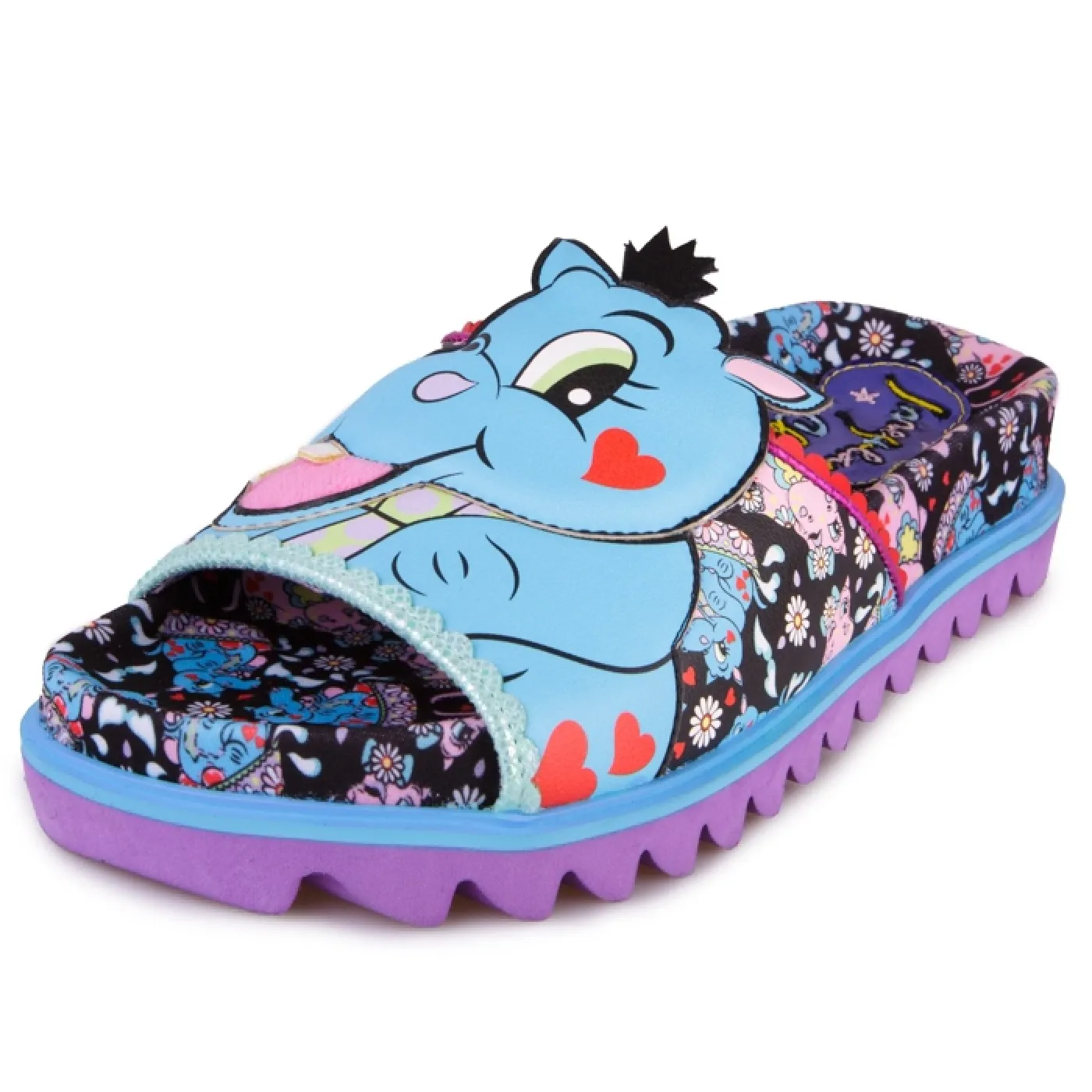 Irregular Choice Womens Hippo Hop Slides - Pink / Blue