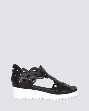 JELODYS SANDALS BLACK LEATHER