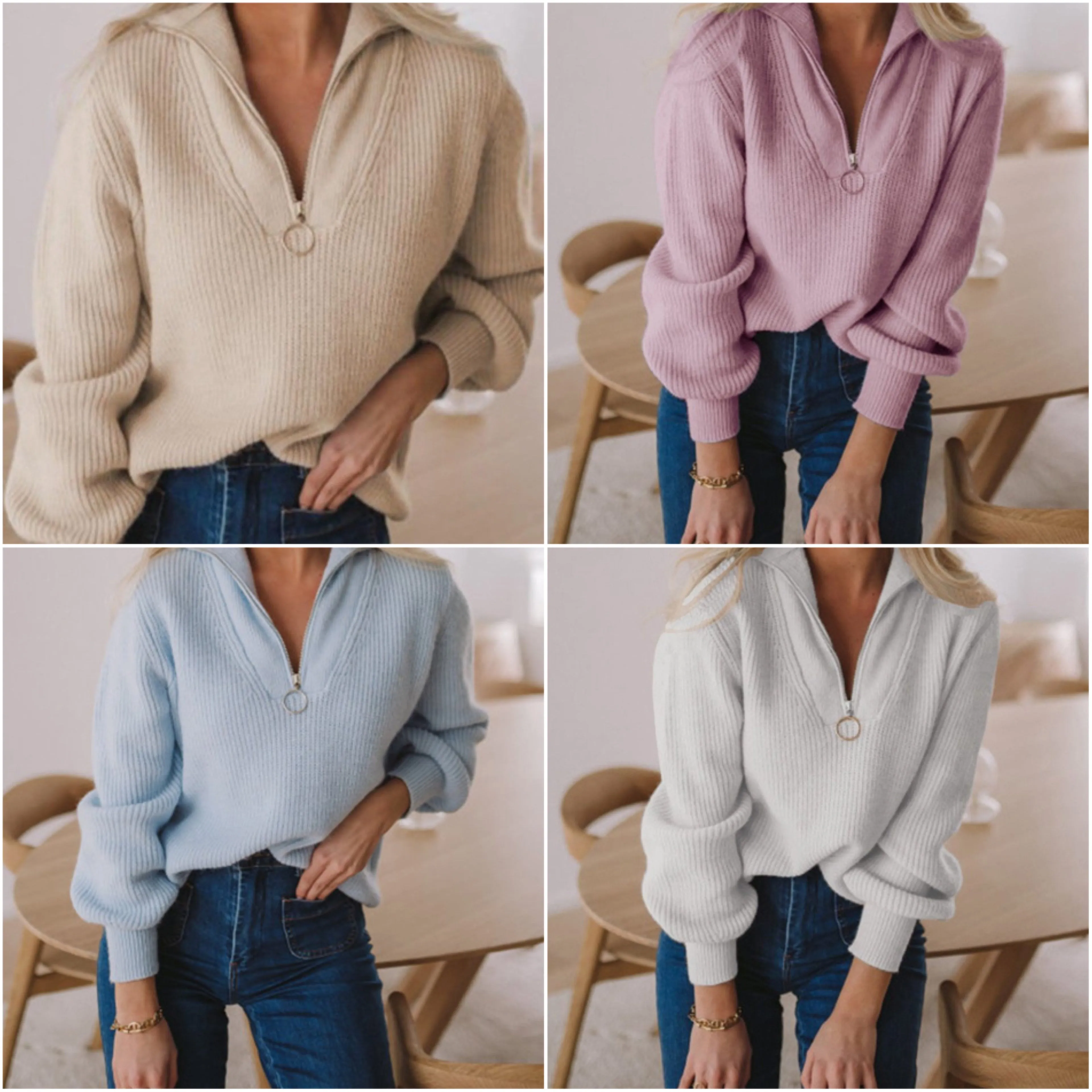 Karla - Eleganter Half-Zip Pullover