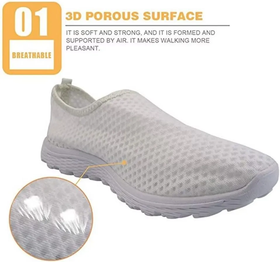 KEIAHUAN Women Flats Sneakers Mesh Breathable Lightweight Sneakers Women's Gym Running Shoes