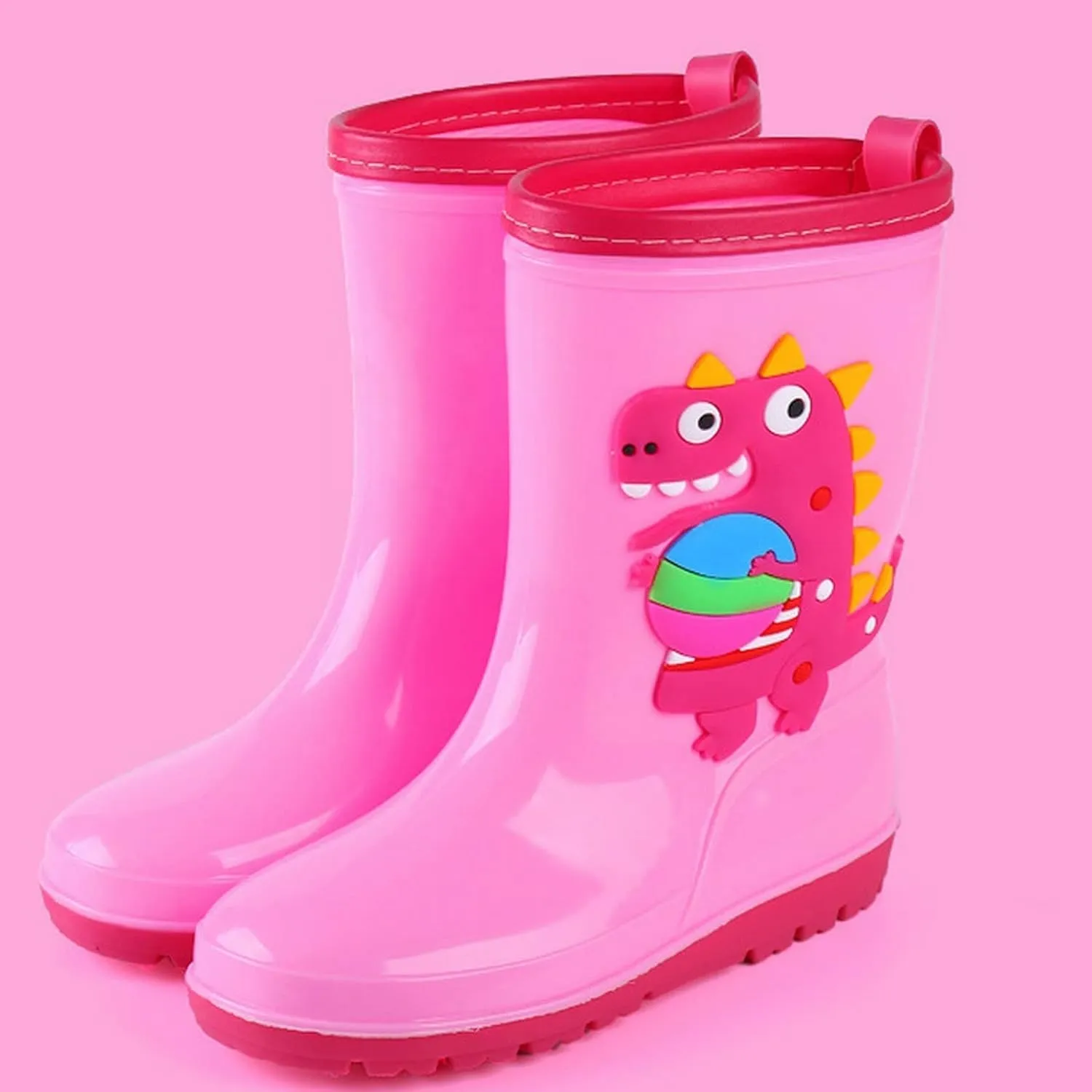 Kids Rain Boots for Boys Girls Children's Rain Shoes Water Shoes Toddler Waterproof Dinosaur Shoes Baby Boys' Shoes