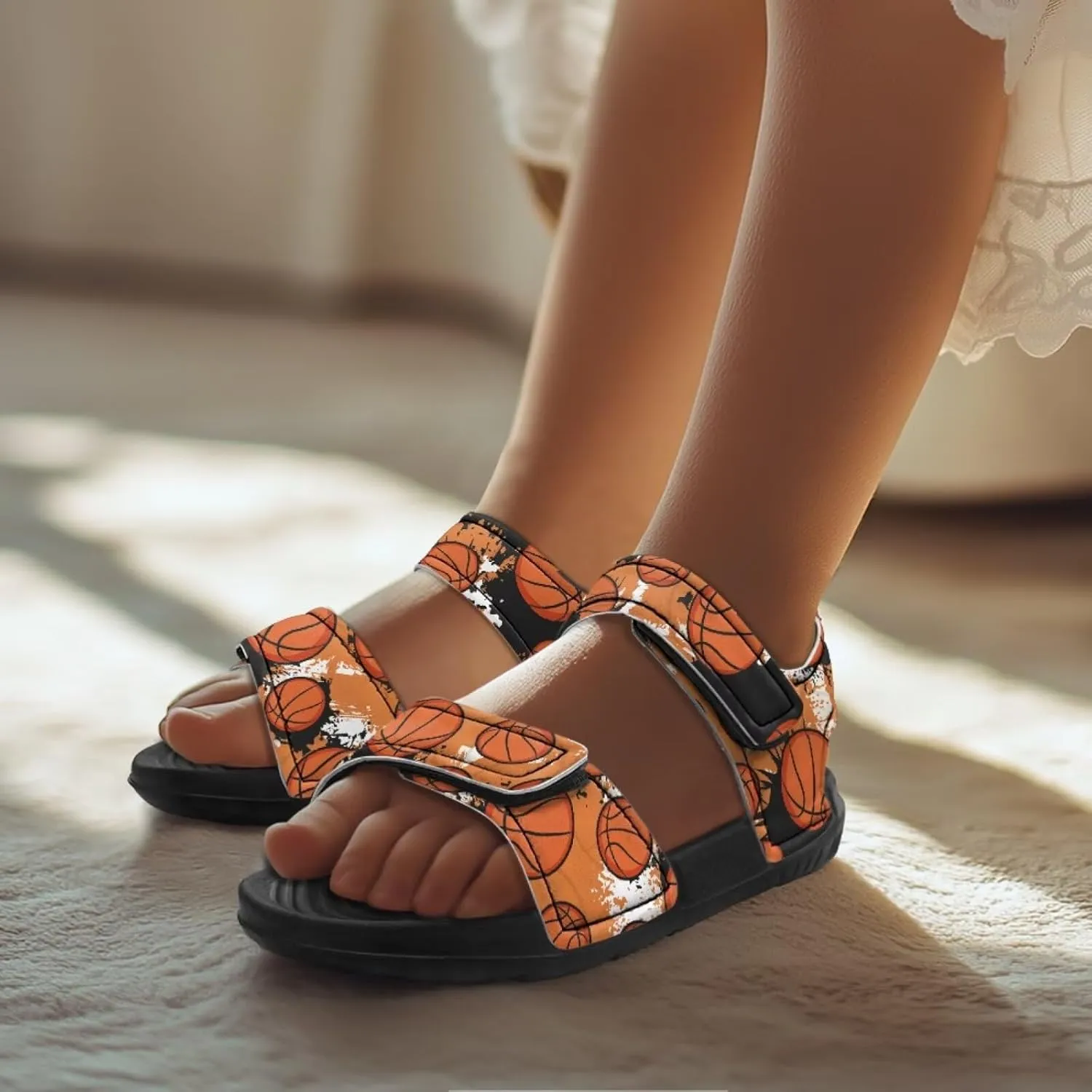 Kids Sandals for Boys Slip On Summer Shoes Kids Slide Sandals Double Bukle Strap Comfort Casual Summer Beach Shoes