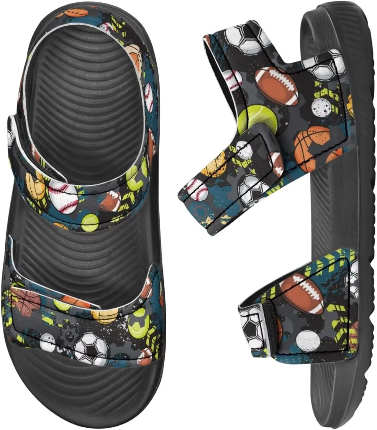 Kids Sandals for Boys Slip On Summer Shoes Kids Slide Sandals Double Bukle Strap Comfort Casual Summer Beach Shoes