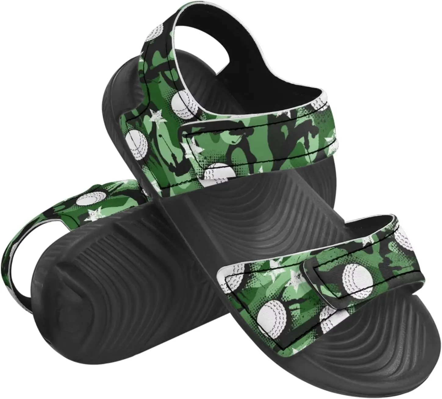 Kids Sandals for Boys Slip On Summer Shoes Kids Slide Sandals Double Bukle Strap Comfort Casual Summer Beach Shoes