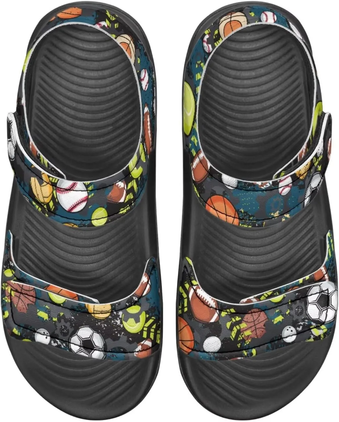 Kids Sandals for Boys Slip On Summer Shoes Kids Slide Sandals Double Bukle Strap Comfort Casual Summer Beach Shoes
