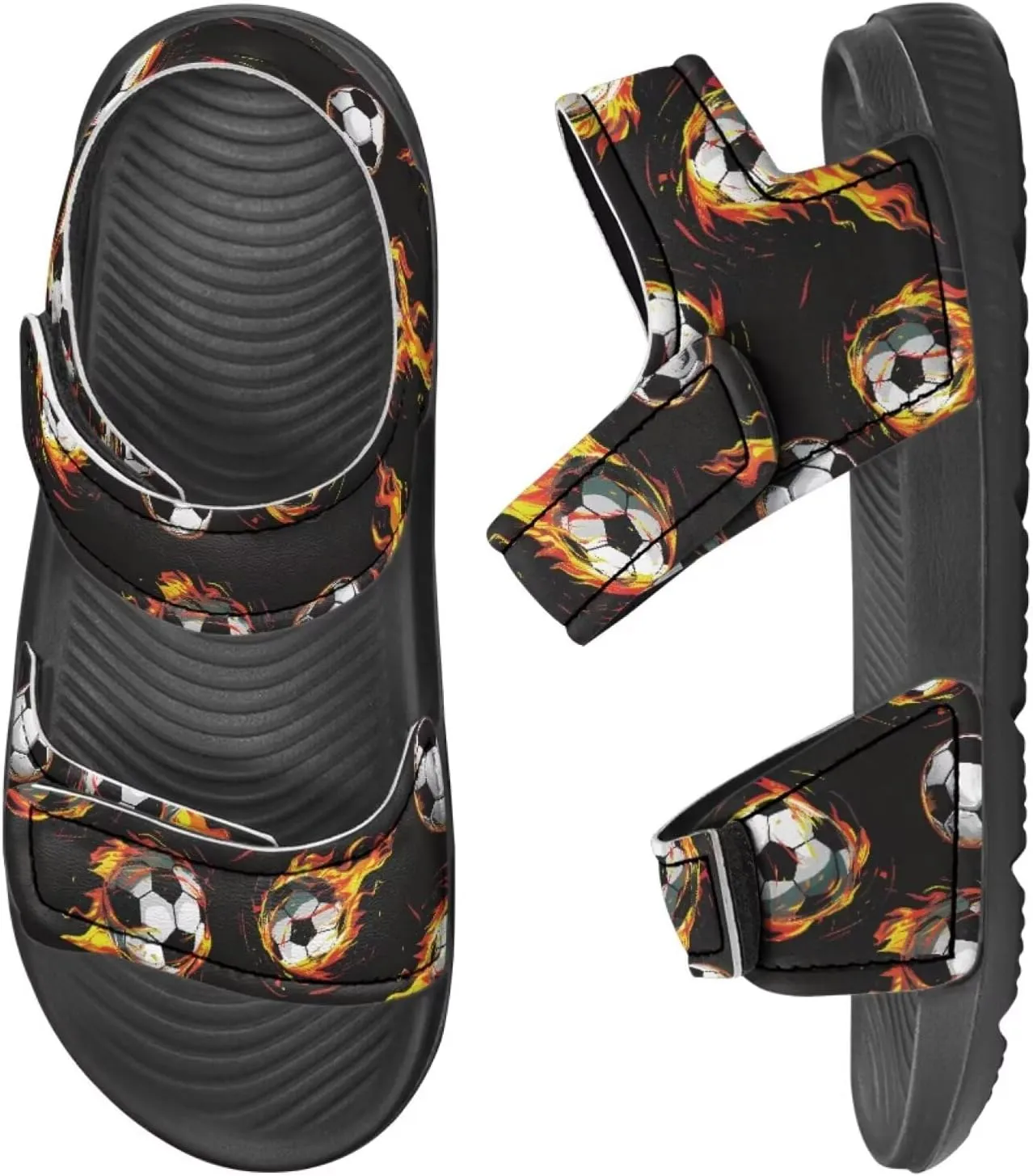 Kids Sandals for Boys Slip On Summer Shoes Kids Slide Sandals Double Bukle Strap Comfort Casual Summer Beach Shoes