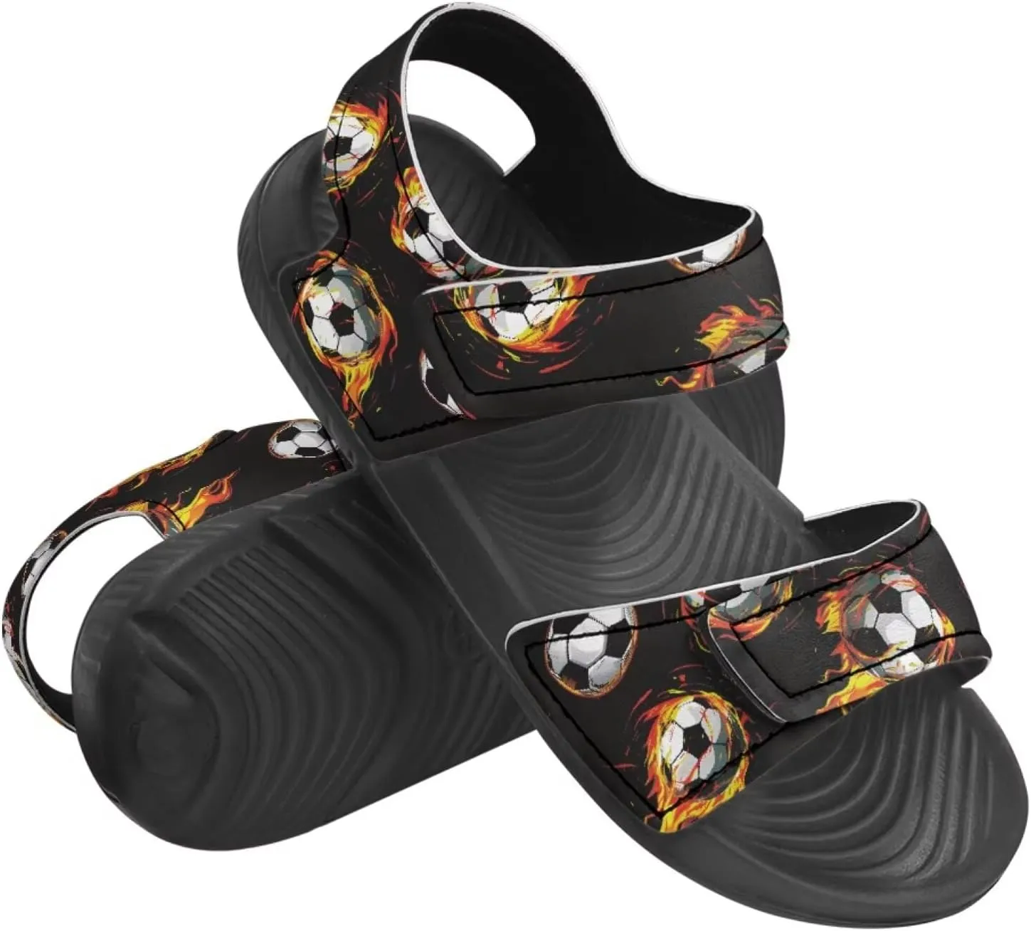 Kids Sandals for Boys Slip On Summer Shoes Kids Slide Sandals Double Bukle Strap Comfort Casual Summer Beach Shoes