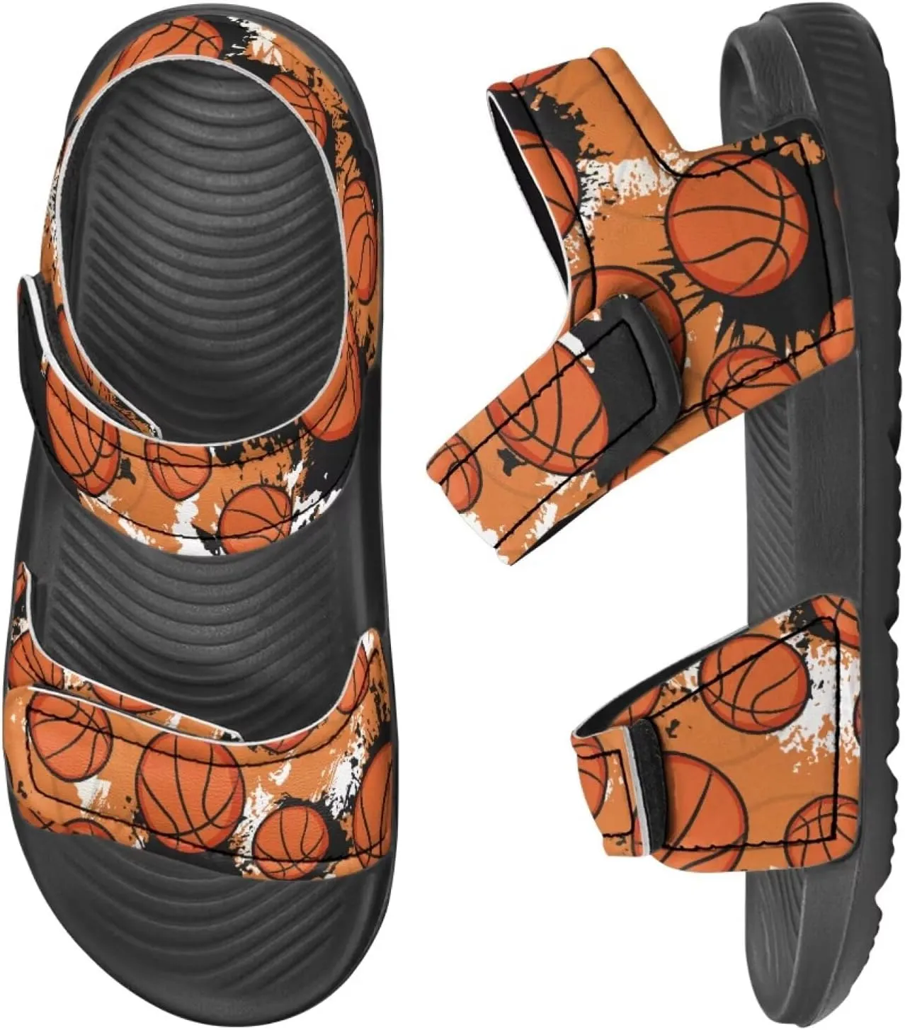 Kids Sandals for Boys Slip On Summer Shoes Kids Slide Sandals Double Bukle Strap Comfort Casual Summer Beach Shoes