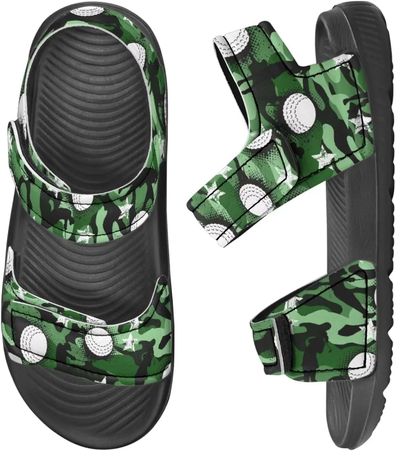 Kids Sandals for Boys Slip On Summer Shoes Kids Slide Sandals Double Bukle Strap Comfort Casual Summer Beach Shoes