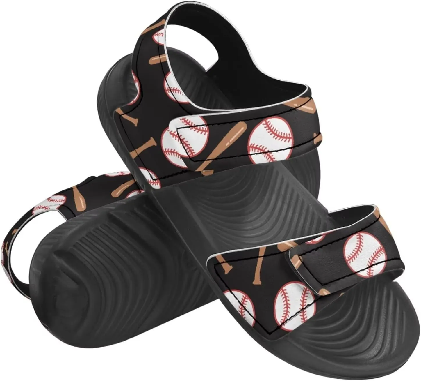 Kids Sandals for Boys Slip On Summer Shoes Kids Slide Sandals Double Bukle Strap Comfort Casual Summer Beach Shoes