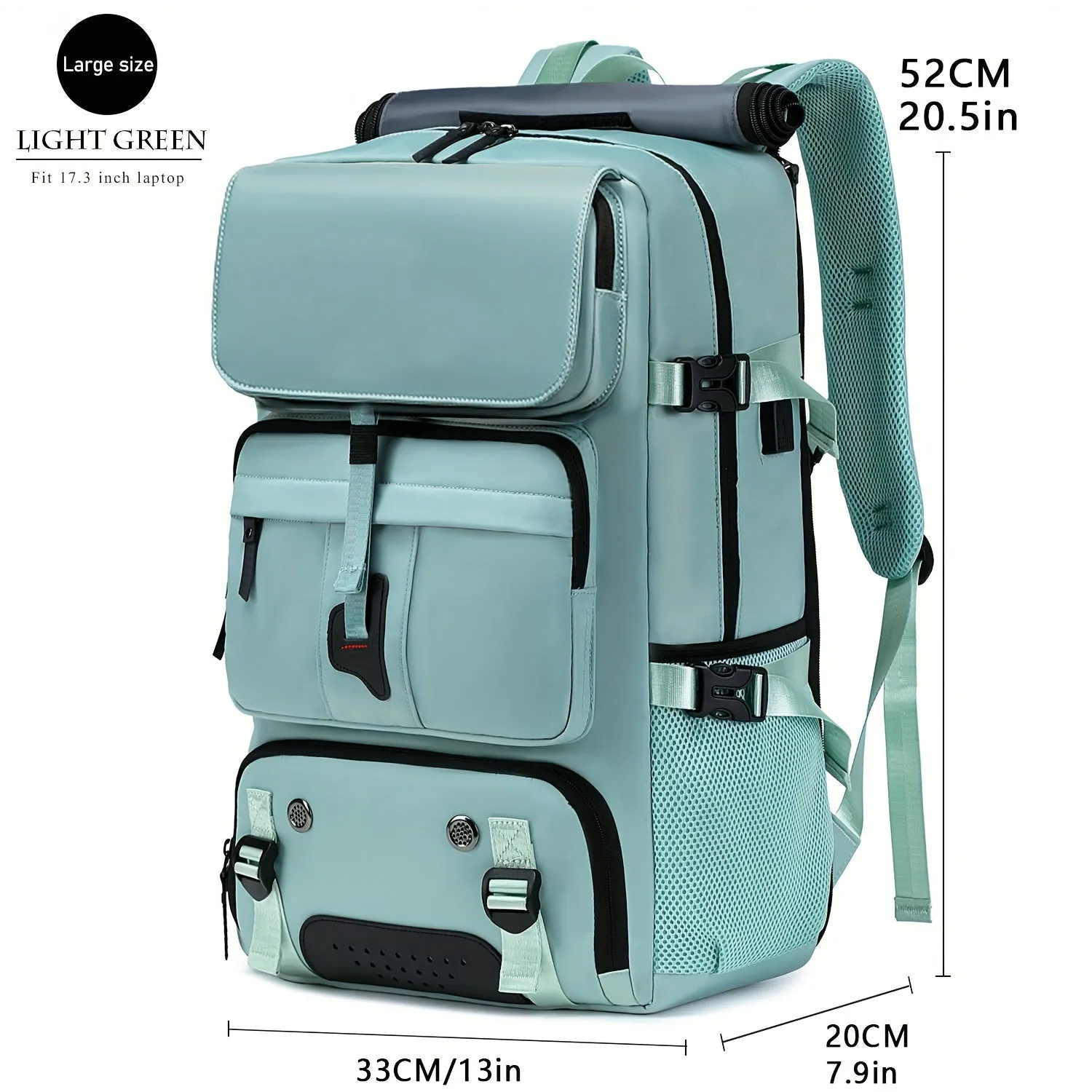Large Capacity Laptop Travel Backpack with Shoe Compartment - Suitable For Business, Travel And College