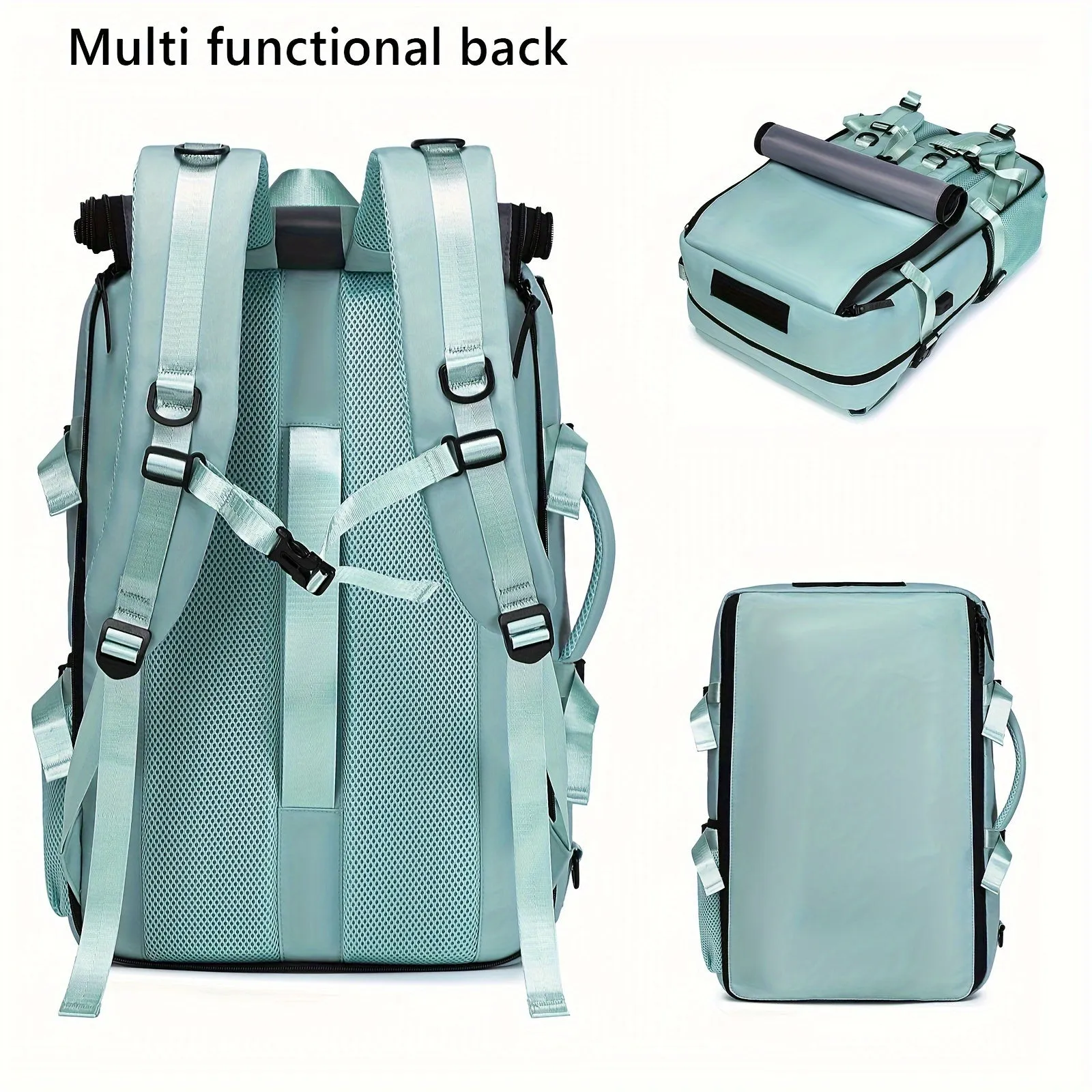 Large Capacity Laptop Travel Backpack with Shoe Compartment - Suitable For Business, Travel And College
