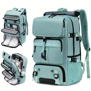 Large Capacity Laptop Travel Backpack with Shoe Compartment - Suitable For Business, Travel And College