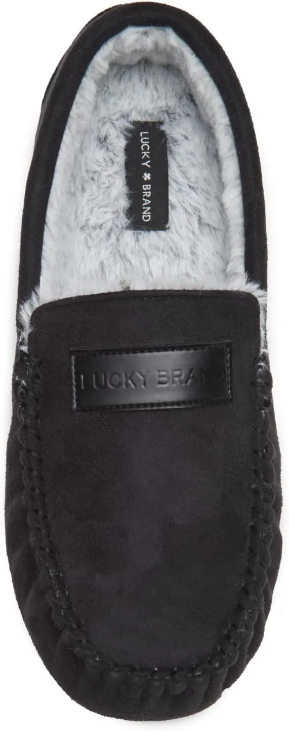 Lucky Brand Men's Moccasin Slippers  Cozy Indoor Footwear with Soft Lining