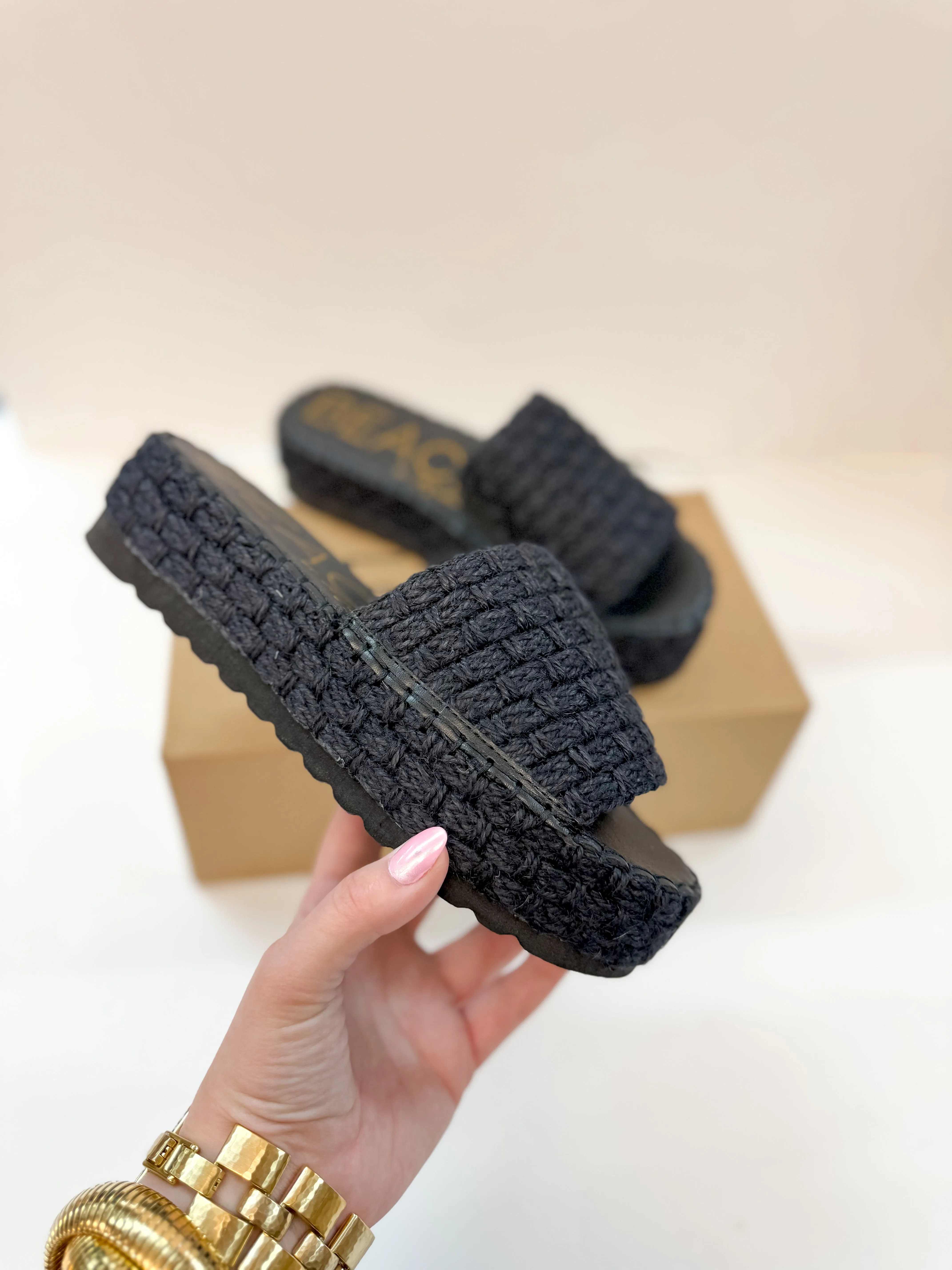 Matisse | Del Mar Platform Sandal in Ebony Black