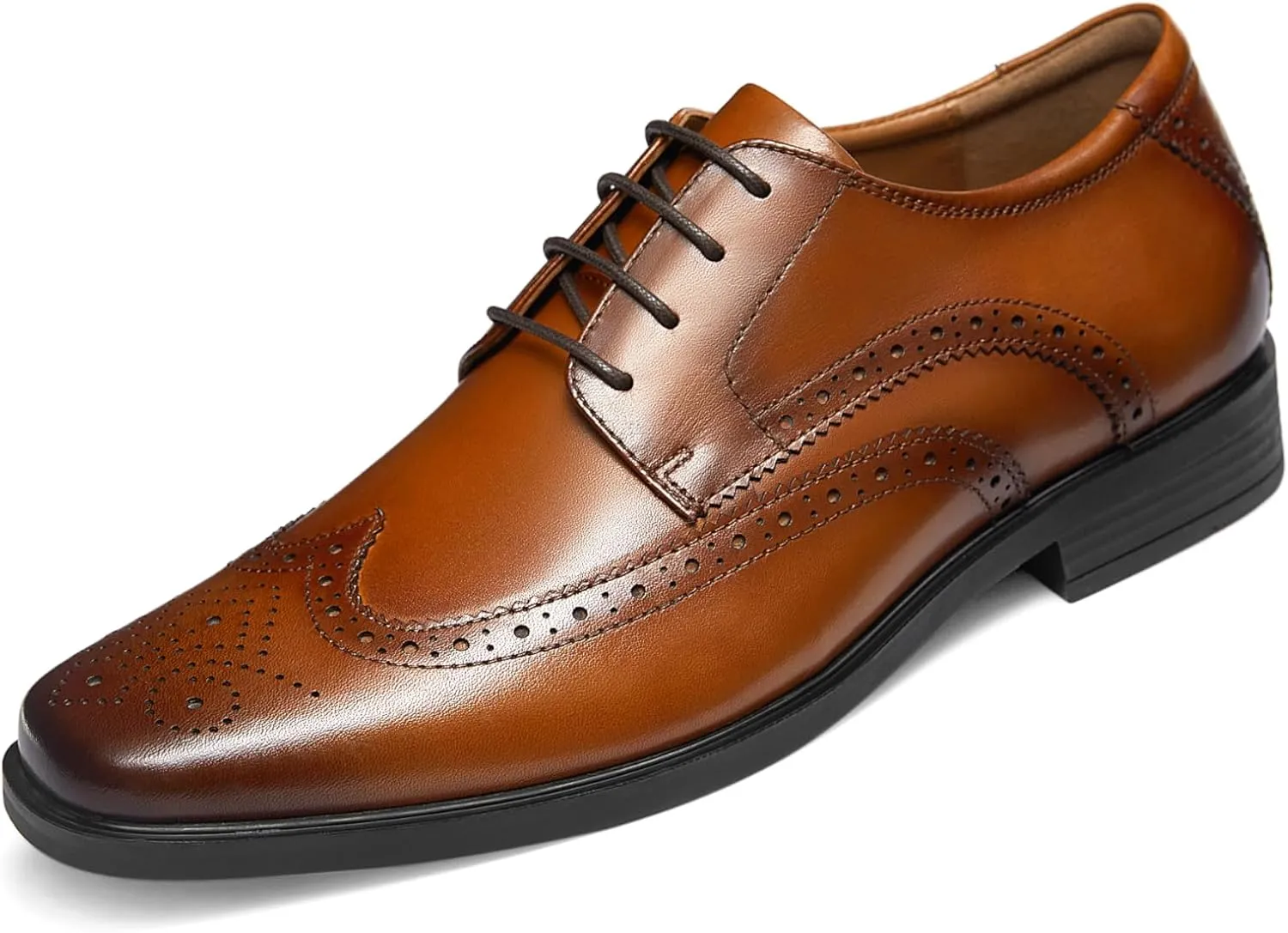 Mens Leather Oxford Shoes Formal Lace up Dress Shoes