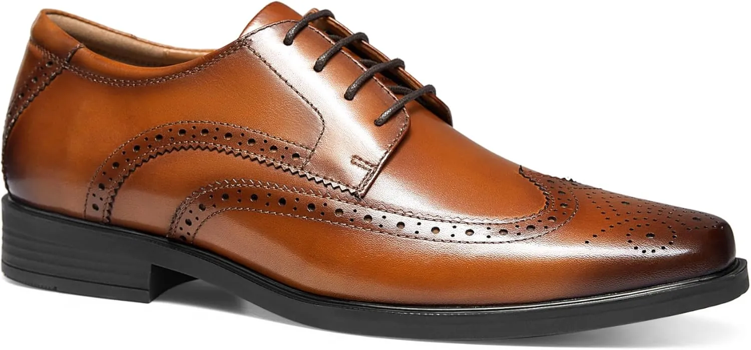 Mens Leather Oxford Shoes Formal Lace up Dress Shoes