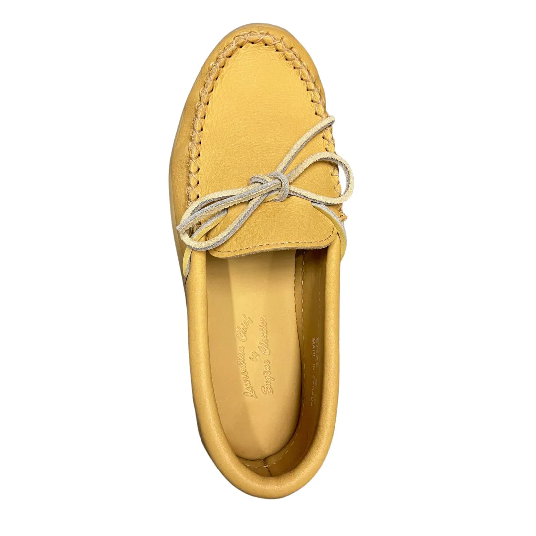 Men's Moosehide Slippers with Rubber Sole - Natural
