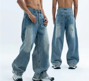 Men’s Retro Wide-Leg Jeans – Summer Denim