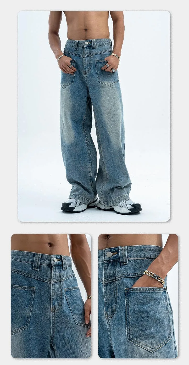Men’s Retro Wide-Leg Jeans – Summer Denim