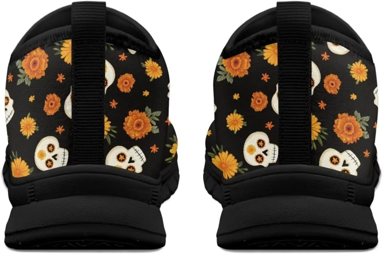 Men's Skull Casual Shoes Low Cut Sports Sneakers Slip On Flat Loafers Non-Slip Comfortable Running Shoes for Outdoor