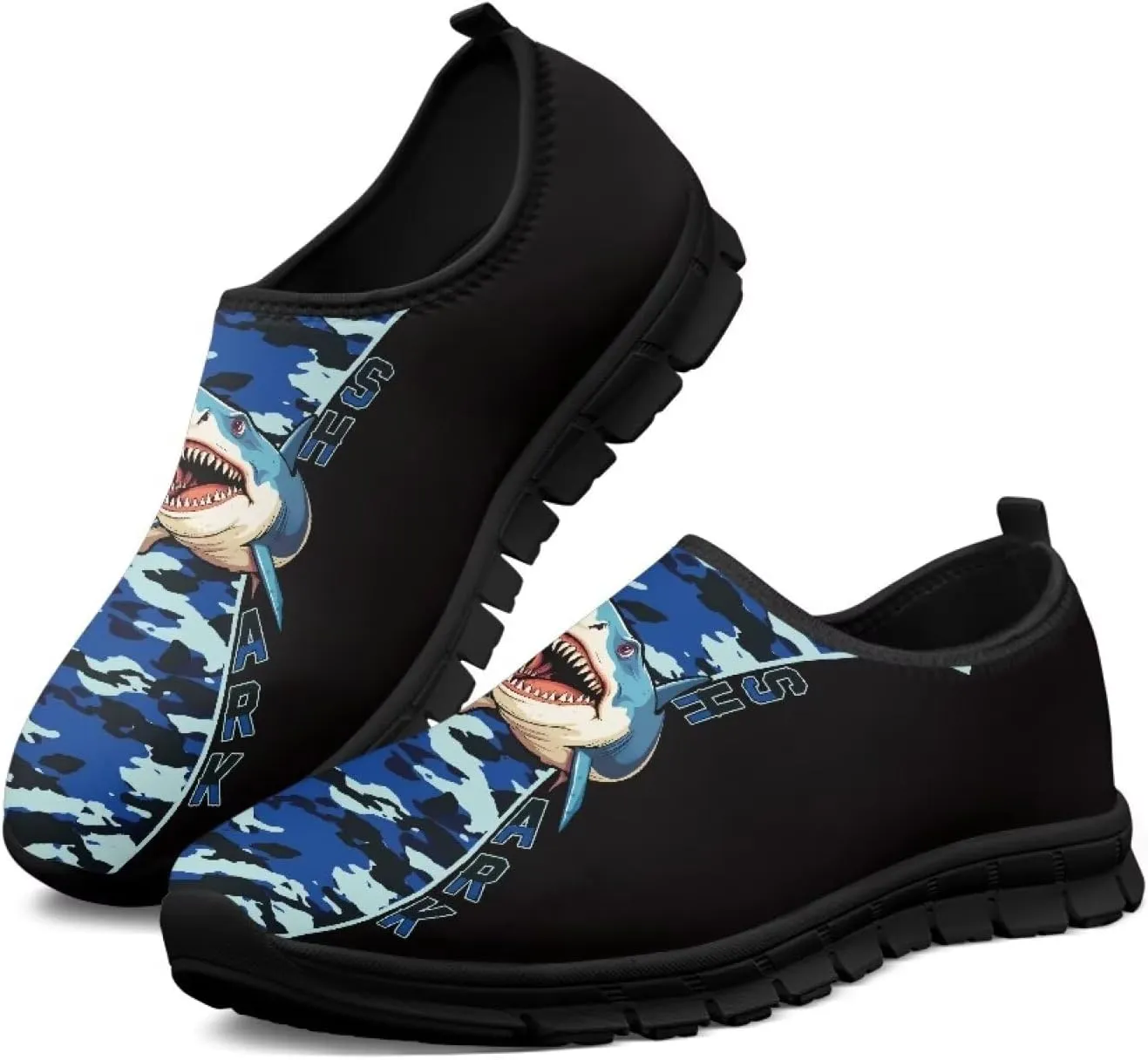 Mens Slip On Casual Shoes Flat Loafers Camouflage Sports Sneakers Non-Slip Comfortable Low Top Outdoor Running Shoes