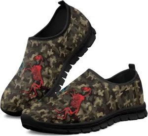 Mens Slip On Casual Shoes Flat Loafers Camouflage Sports Sneakers Non-Slip Comfortable Low Top Outdoor Running Shoes