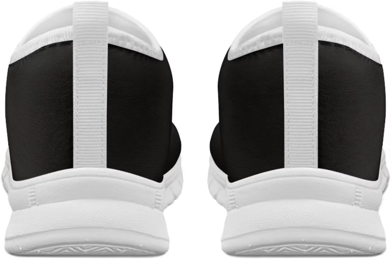 Mens Slip On Walking Shoes Casual Lightweight Outdoor Running Sneakers Elastic Non Slip Workout Fitness Loafers Size 5-14 White Sole